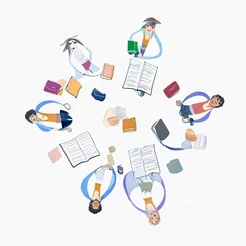 Free book club clipart of a book club reading ring